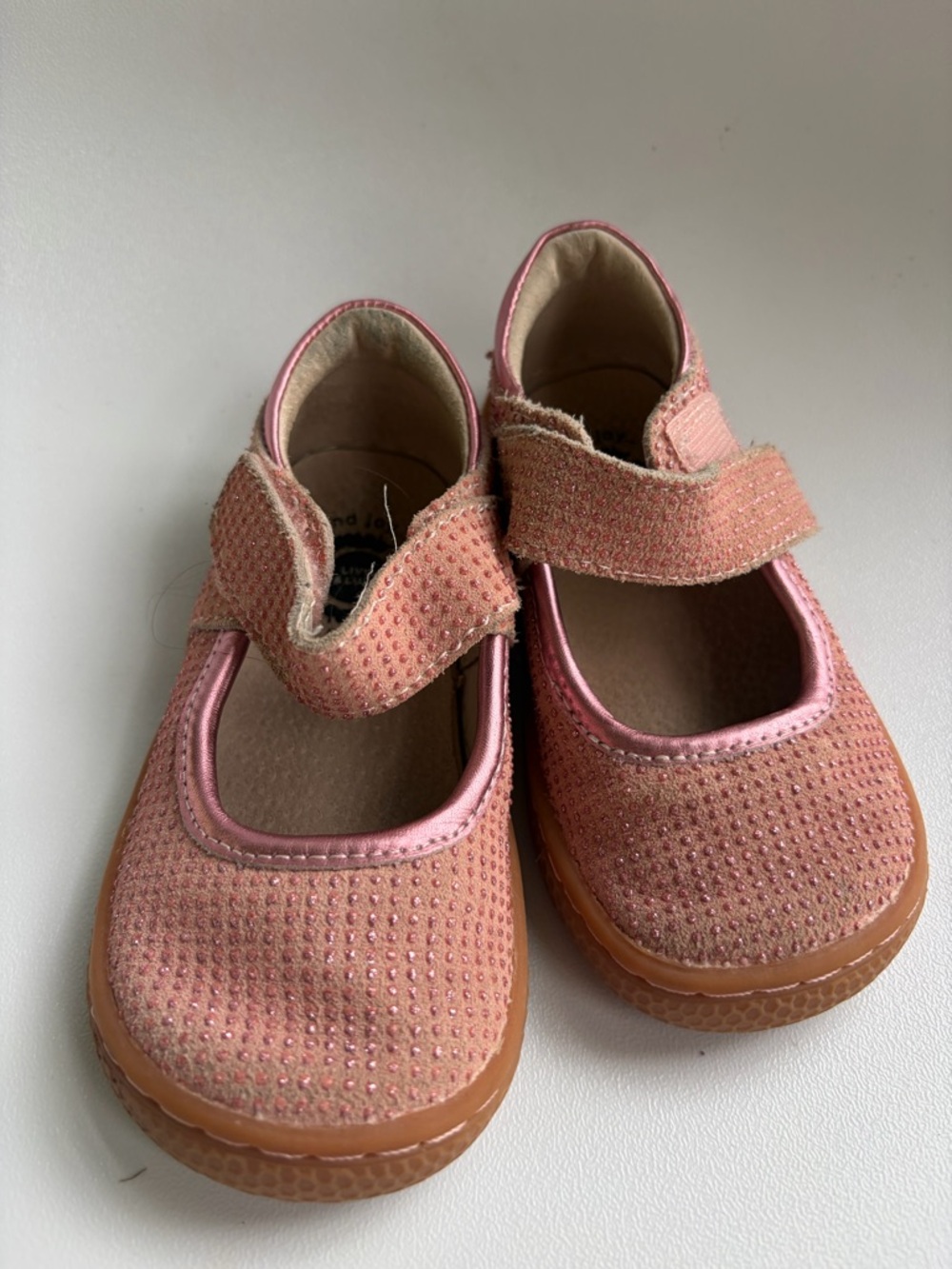 Livie & Luca Girls Pink Sparkle Studded Mary Jane Shoes
